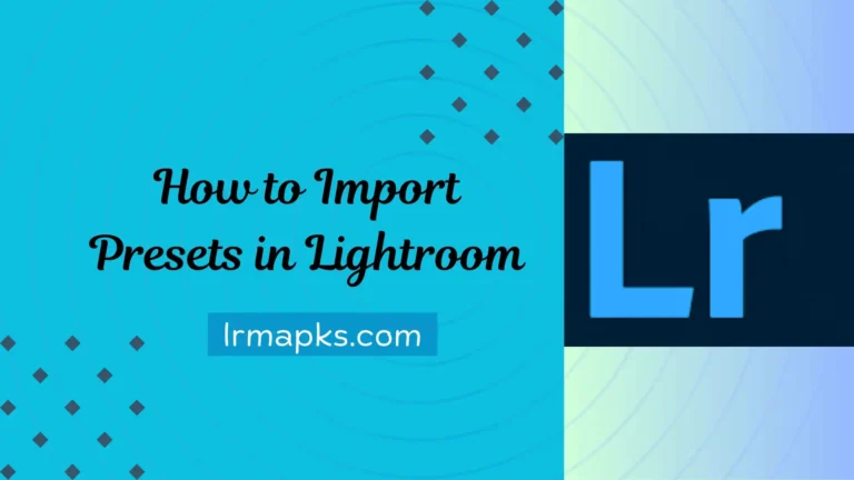 How to Import Presets in Lightroom in 2025?