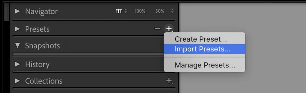 import presets